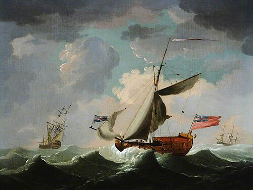 Royal Yacht in a Storm, , Charles Brooking