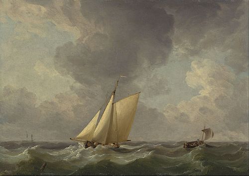 A Cutter in a Strong Breeze, 1750, Charles Brooking