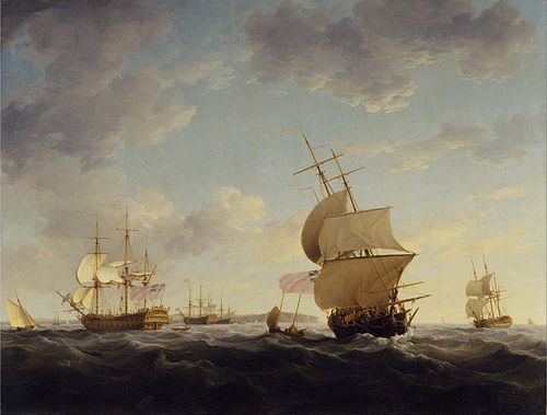 Shipping in the English Channel, 1755, Charles Brooking