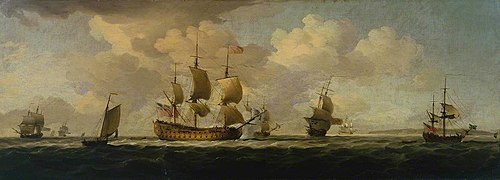 A Flagship before the Wind with other Vessels, 1744, Charles Brooking