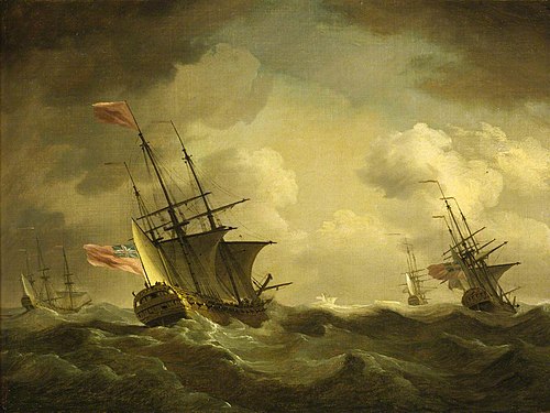 An English Squadron Going to Windward, 1750, Charles Brooking