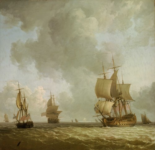 Ships in a Light Breeze, 1754, Charles Brooking