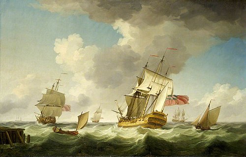 An East Indiaman in a Fresh Breeze, 1755, Charles Brooking