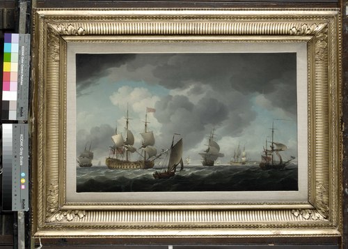 An English Vice-Admiral of the Red and his Squadron at Sea, 1754, Charles Brooking