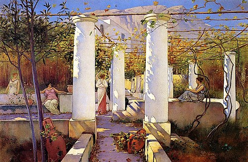 In the Shade of the Vines, Capri, 1898, Charles Caryl Coleman