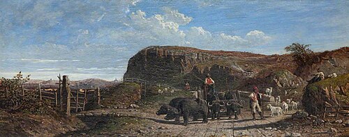 View in the Campagna, 1860, Charles Coleman