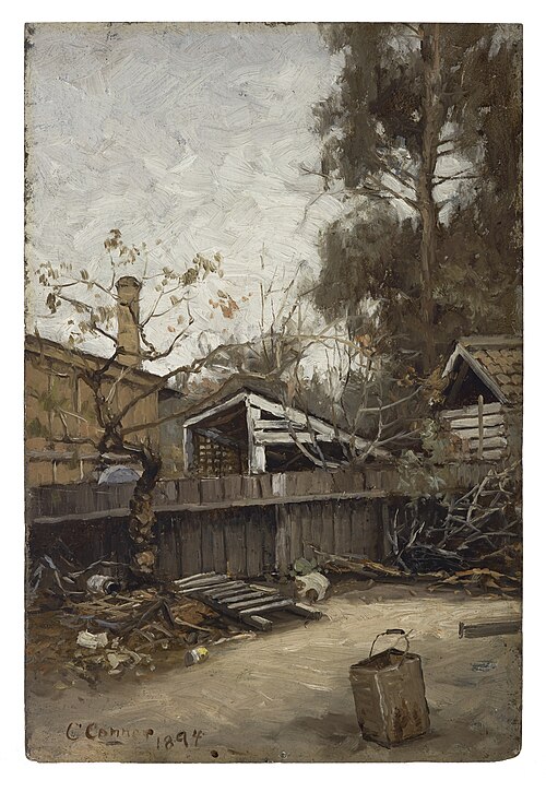 A California Back Yard, 1894, Charles Conner