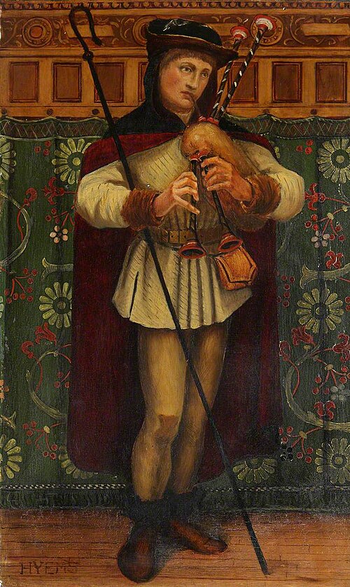 Oak Canopy Settle: Four Seasons: Winter, 1900, Charles Eamer Kempe