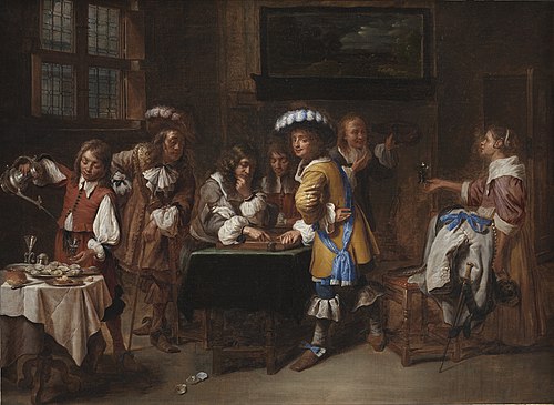 Trictrac Players, 1679, Charles Emmanuel Biset