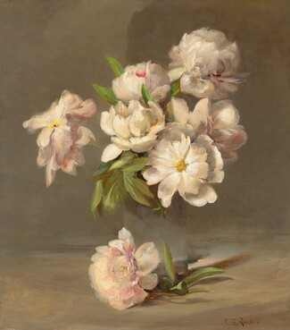 Peonies in a Vase, 1885, Charles Ethan Porter