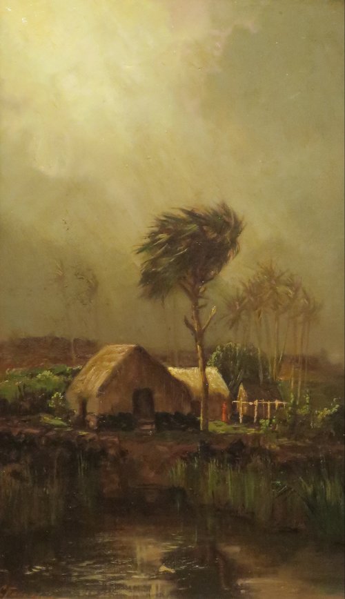 Hutte sur la côte, voisinage de Hilo, 1890, Charles Furneaux