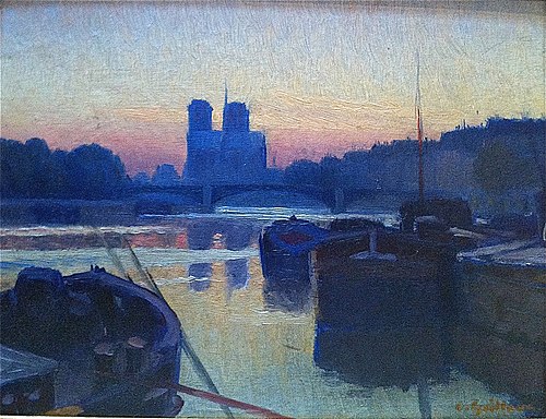 Notre-Dame at Dusk, 1898, Charles Guilloux