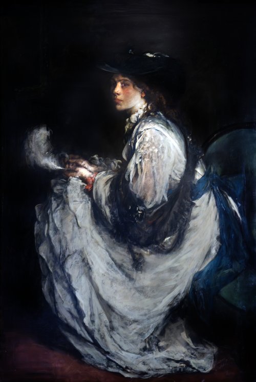 La Dame à la plume, 1903, Charles Hazlewood Shannon