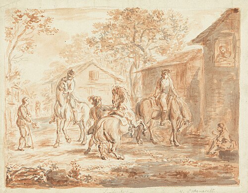Horsemen in a Landscape, , Charles Henry Schwanfelder