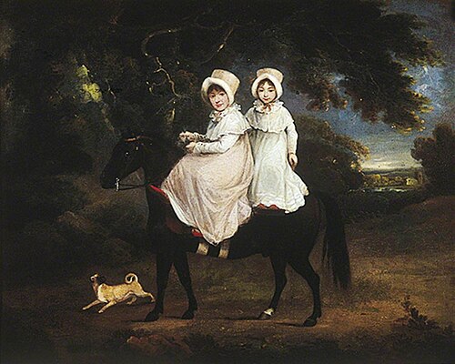 Two Children on a Pony, , Charles Henry Schwanfelder