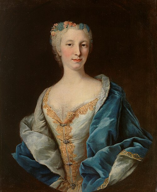 Portrait de femme., 1701, Charles Joseph Flipart
