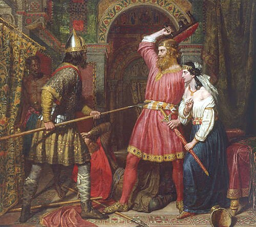 Assassination of Alboin, King of the Lombards, 1856, Charles Landseer