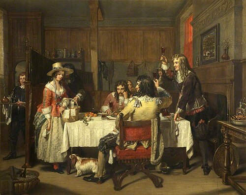 Nell Gwynn at the Tavern, 1840, Charles Landseer