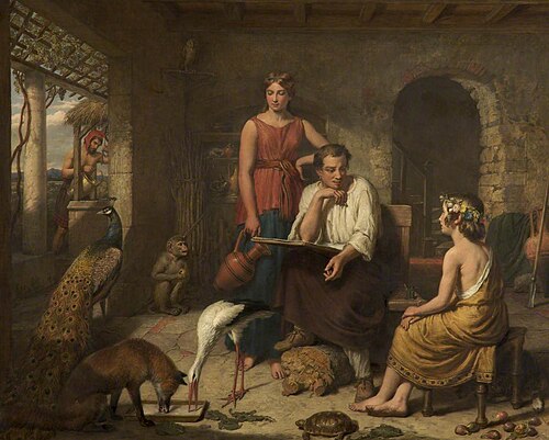 Aesop Composing His Fables, , Charles Landseer