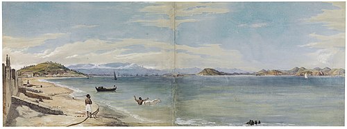 Harbour of Rio Janeiro from Praia Vermelha, , Charles Landseer