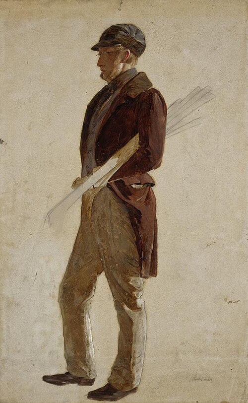 Sandy Pirrie, active 1847. Golfer, 1847, Charles Lees