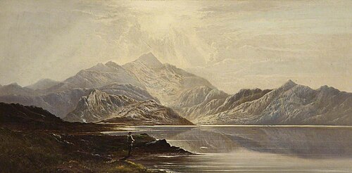 Welsh Landscape, Llyn Nant-y-Clif, North Wales, 1871, Charles Leslie