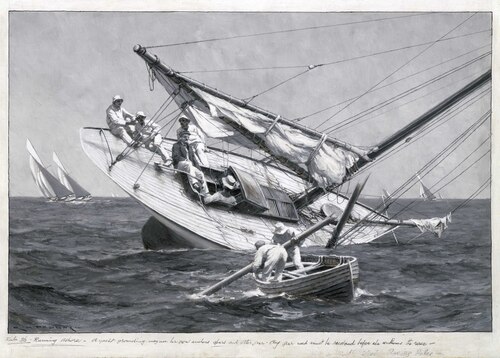 A yacht ashore, , Charles Murray Padday