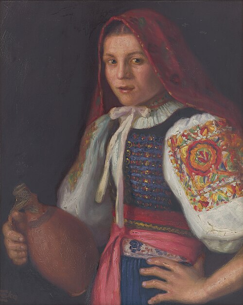 Girl from Trenčín (Girl from Teplá), 1924, Štefan Straka