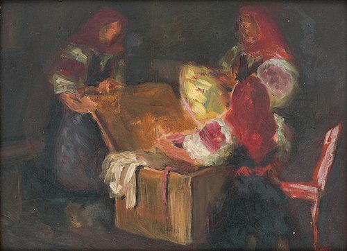 Looking through a Hope Chest, 1915, Štefan Straka