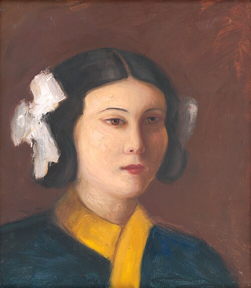 Portrait of Miss Vicková, 1920, Štefan Straka
