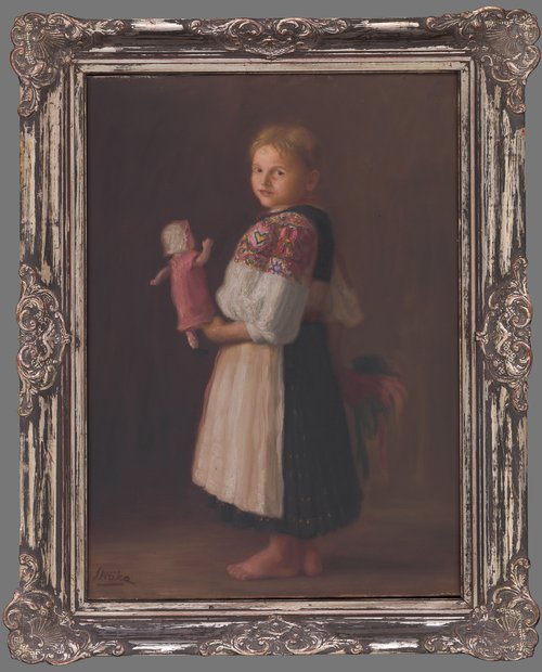 Dievča s bábikou, 1926, Štefan Straka