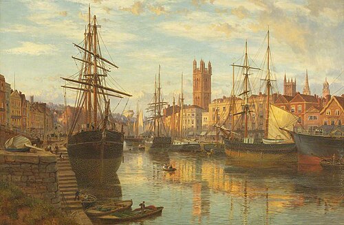 The Floating Harbour, Bristol, 1839, Charles Parsons Knight