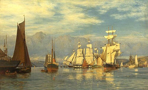 Falmouth Harbour, 1883, Charles Parsons Knight