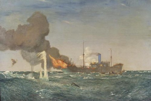HMS Dunraven, 1917, Charles Pears