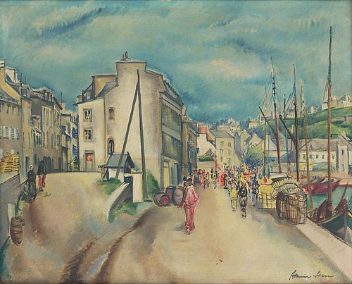 Port in Audierne, 1925, Armín Stern