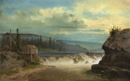 Landscape with Watermill, 1863, Karl Maria Schilling