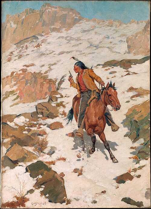 In Hot Pursuit, 1900, Charles Schreyvogel