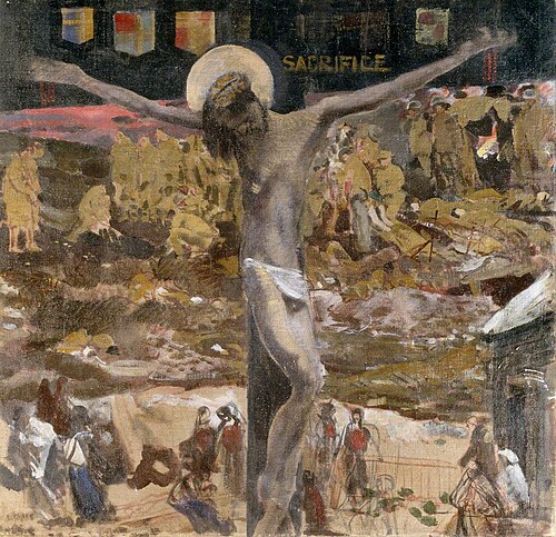 'Sacrifice' (study for the painting in Ottawa), 1918, Charles Sims