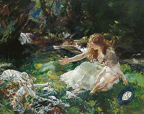 '… and the fairies ran away with their clothes', 1918, Charles Sims