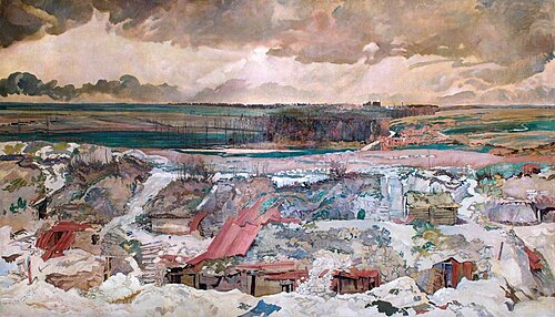The Old German Front Line, Arras, 1916, 1919, Charles Sims