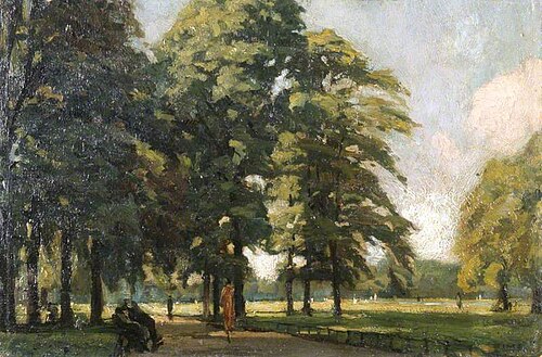 View in Kensington Gardens, London, 1923, Charles Sims