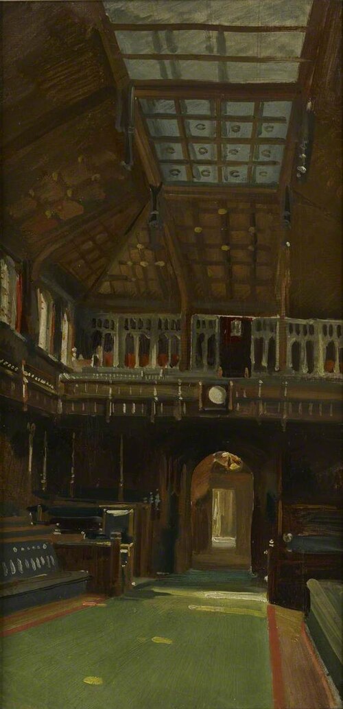 Interior of the House of Commons, , Charles Sims