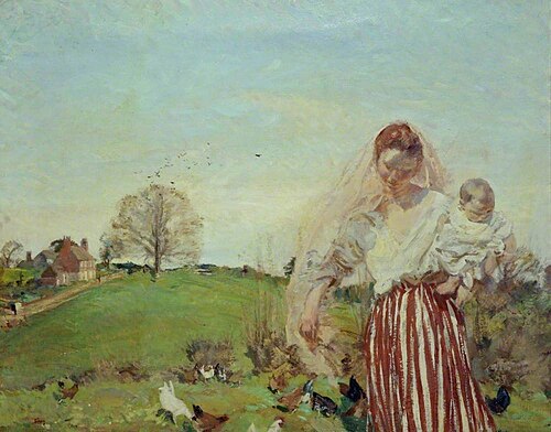 The Hen Wife, 1911, Charles Sims
