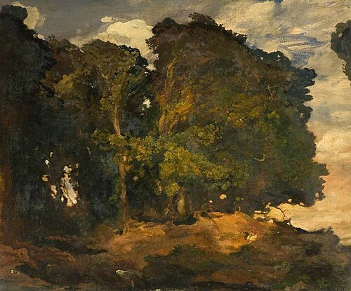 Country Scene, Forest Trees, , Charles Sims