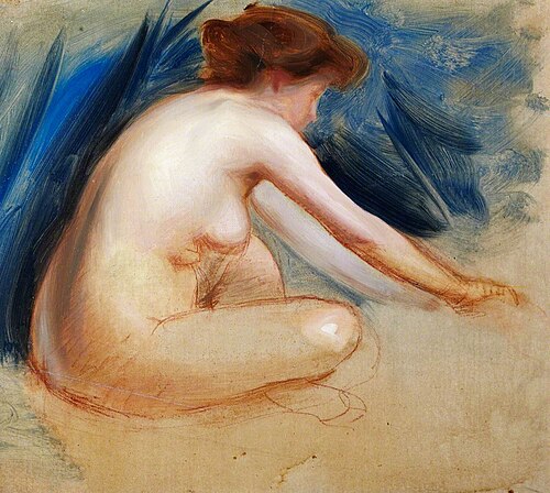 Female Nude (study), , Charles Sims