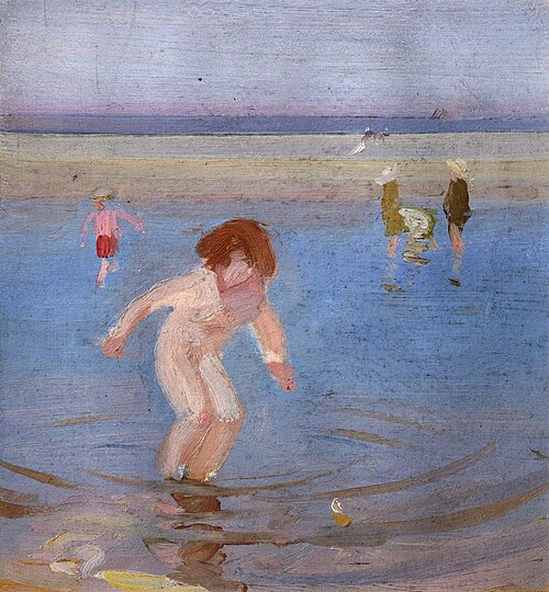 Children Bathing (study), , Charles Sims