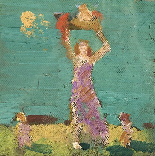Woman Holding a Basket, , Charles Sims