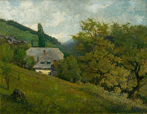Landscape near Kremnica, 1894, Vojtech Angyal