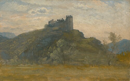 Ruins of the Šášov Castle, 1890, Vojtech Angyal