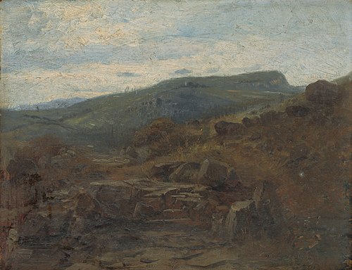 Landscape around Kremnica, 1880, Vojtech Angyal